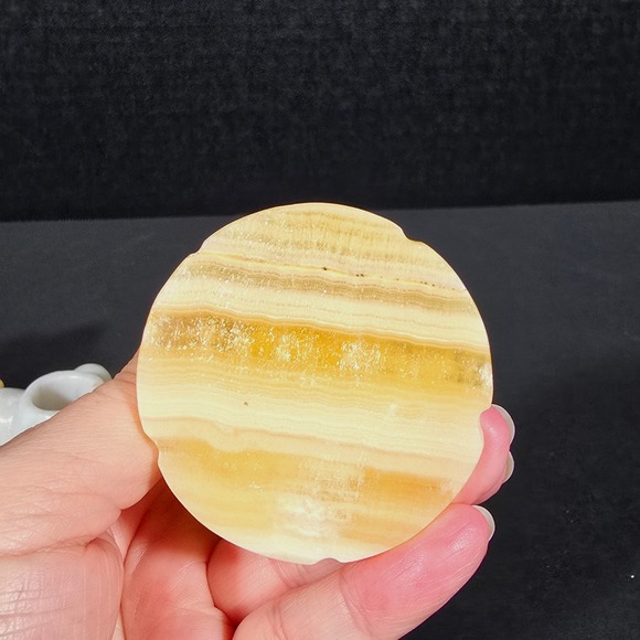 Set of‎ 3 Vintage Carved Marble Onyx Stone Candle Stick Holder Tulip Design - Picture 7 of 10